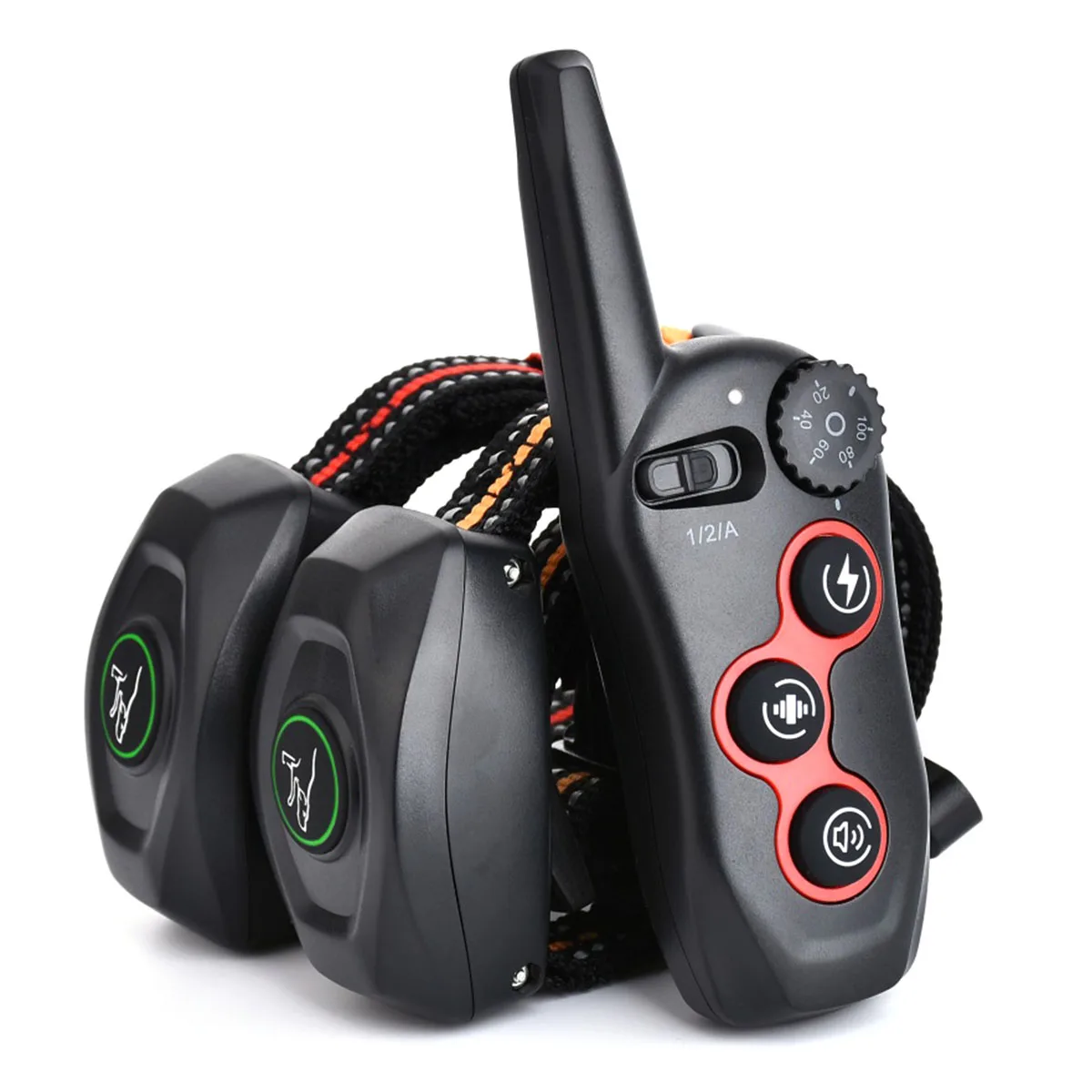 

Dog Training Collar with Remote IPX7 Waterproof Dog Bark Collar Rechargeable E-Collar for 10-120lbs Large Medium Small Dogs