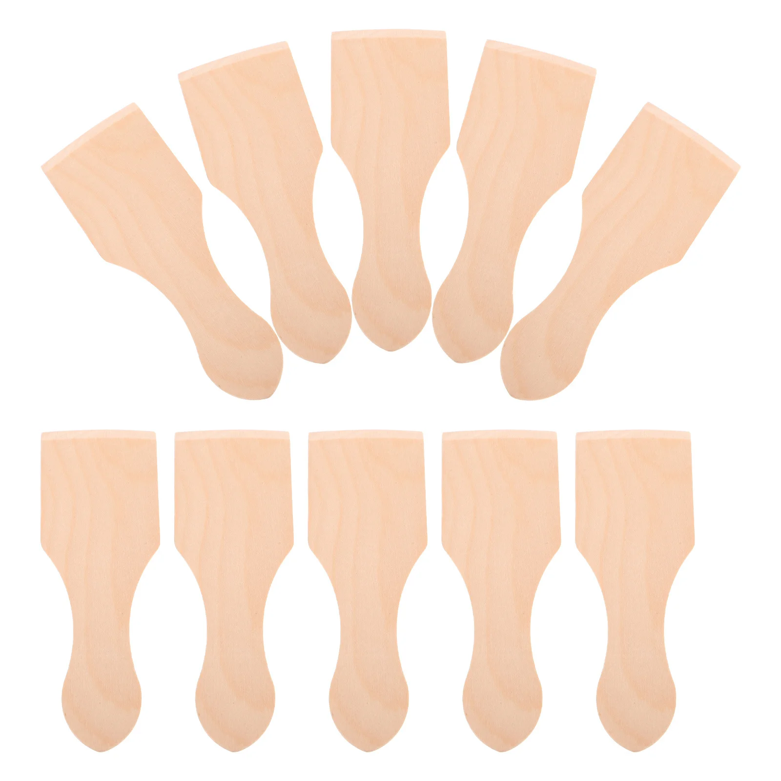 10 pz Mini Spatole di Legno Set Simulazione Strumenti di Cottura Finta Accessori di Cottura Spatola Per Torta di Riso Turner Legno