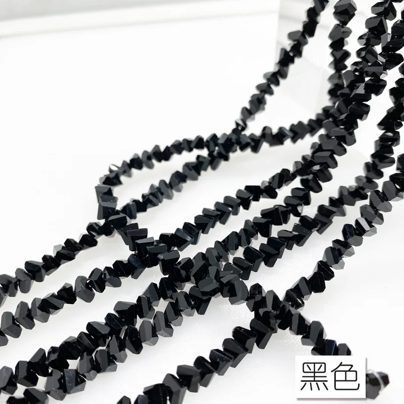 AB Coated Iridescent Triangle Spike Diamond Crystal Beads 3/4/6/8mm Faceted Glass Loose Beads for DIY Jewelry Making