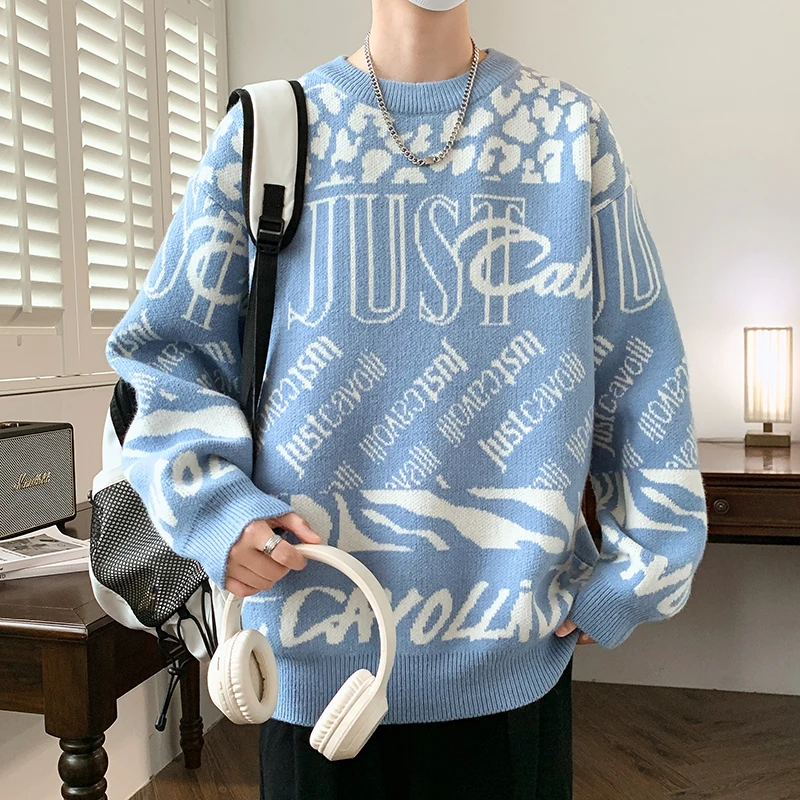 Autunno/Inverno uomo maglione lavorato a maglia pullover a righe stampa maglione girocollo designer qualità abbigliamento casual da uomo maglione