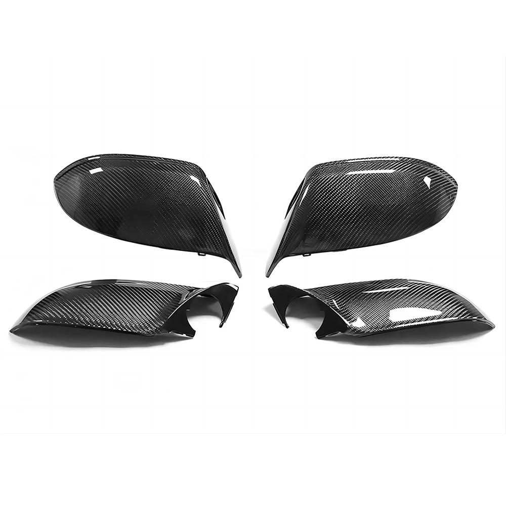 Replacement Rearview Side Mirror Covers Cap For Audi 11-18 4G8 A7 S7 Real Carbon Fiber Casing Shell With Blind Spot Assist 4 Pcs