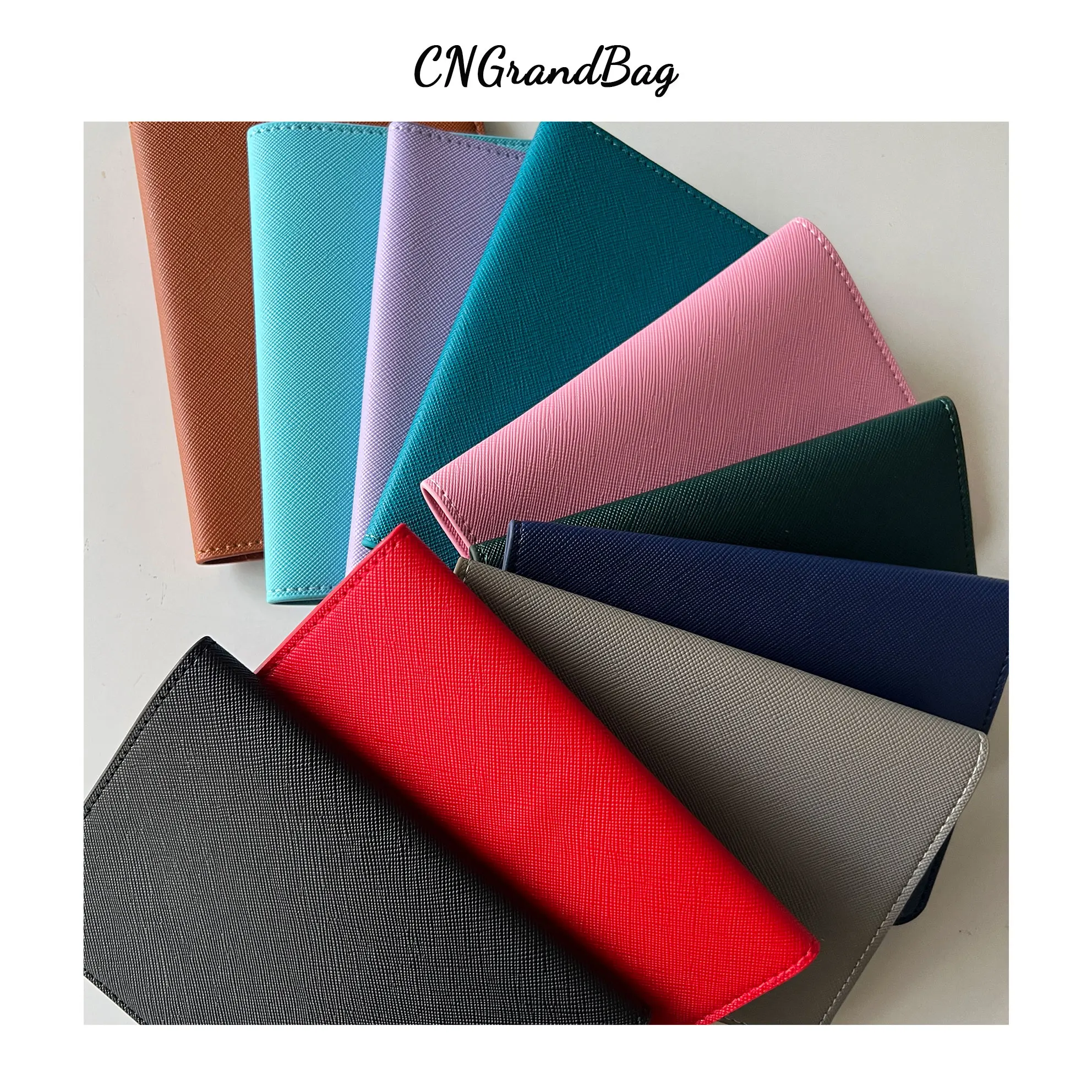 New Arrivals Custom Initial Letters Saffiano PU Leather Passport Holder Cover Luggage Tag Set  Travel Accessories Dropshipping