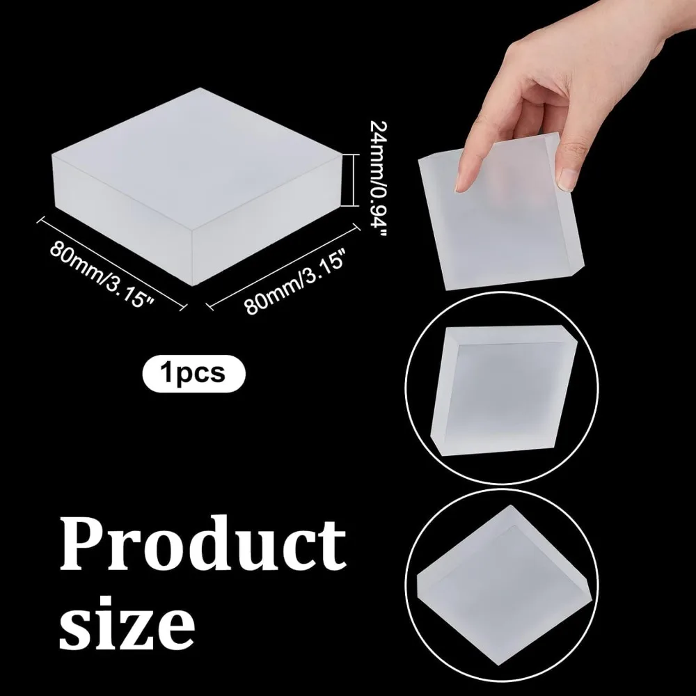 Solid Frosted Acrylic Square Display Base 3