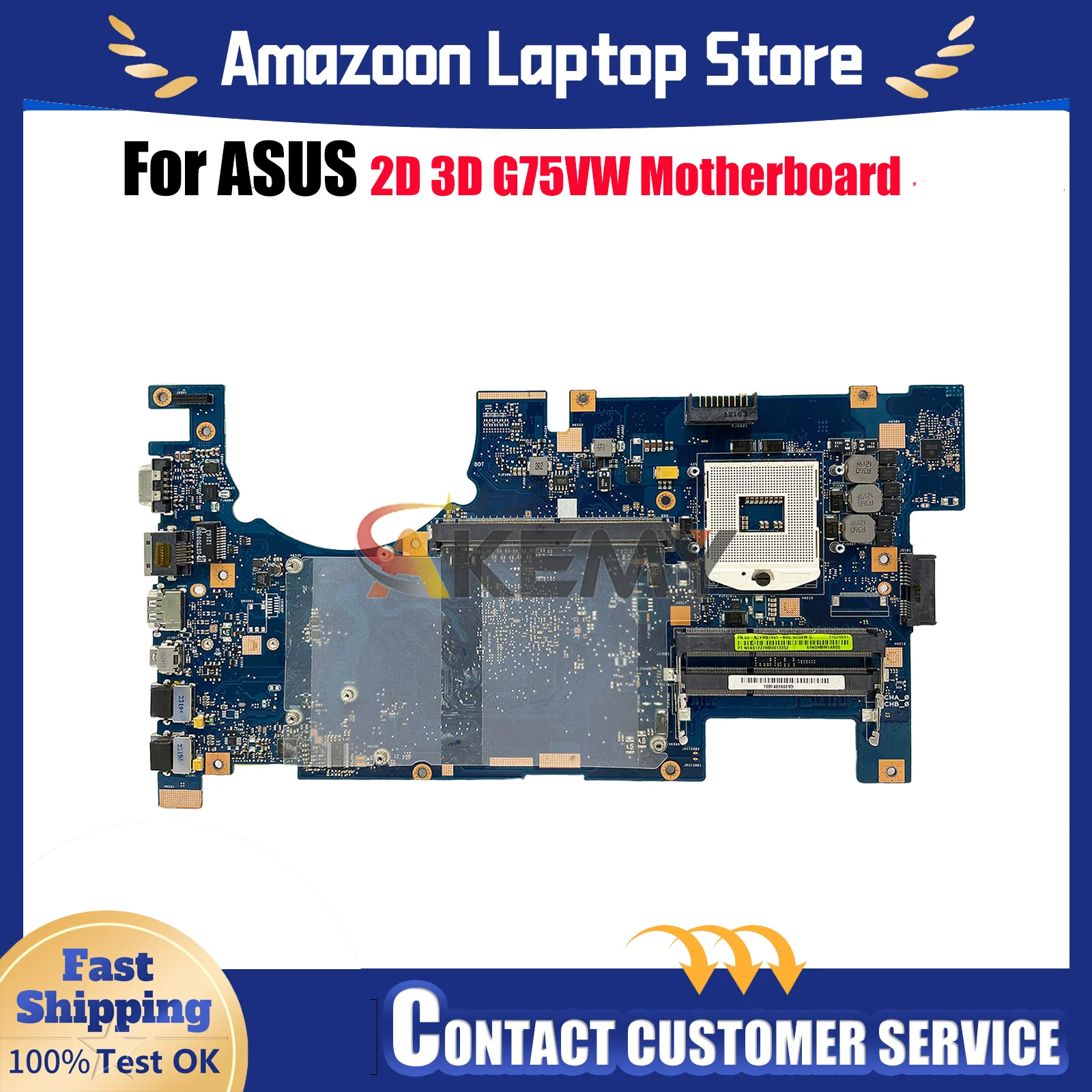 

Материнская плата G75VW 2D для ноутбука ASUS ROG G75VX G75VW G75V, материнская плата для ноутбука Цей товар есть в наличии, 100% тестирование, ОК, быстрая доставка