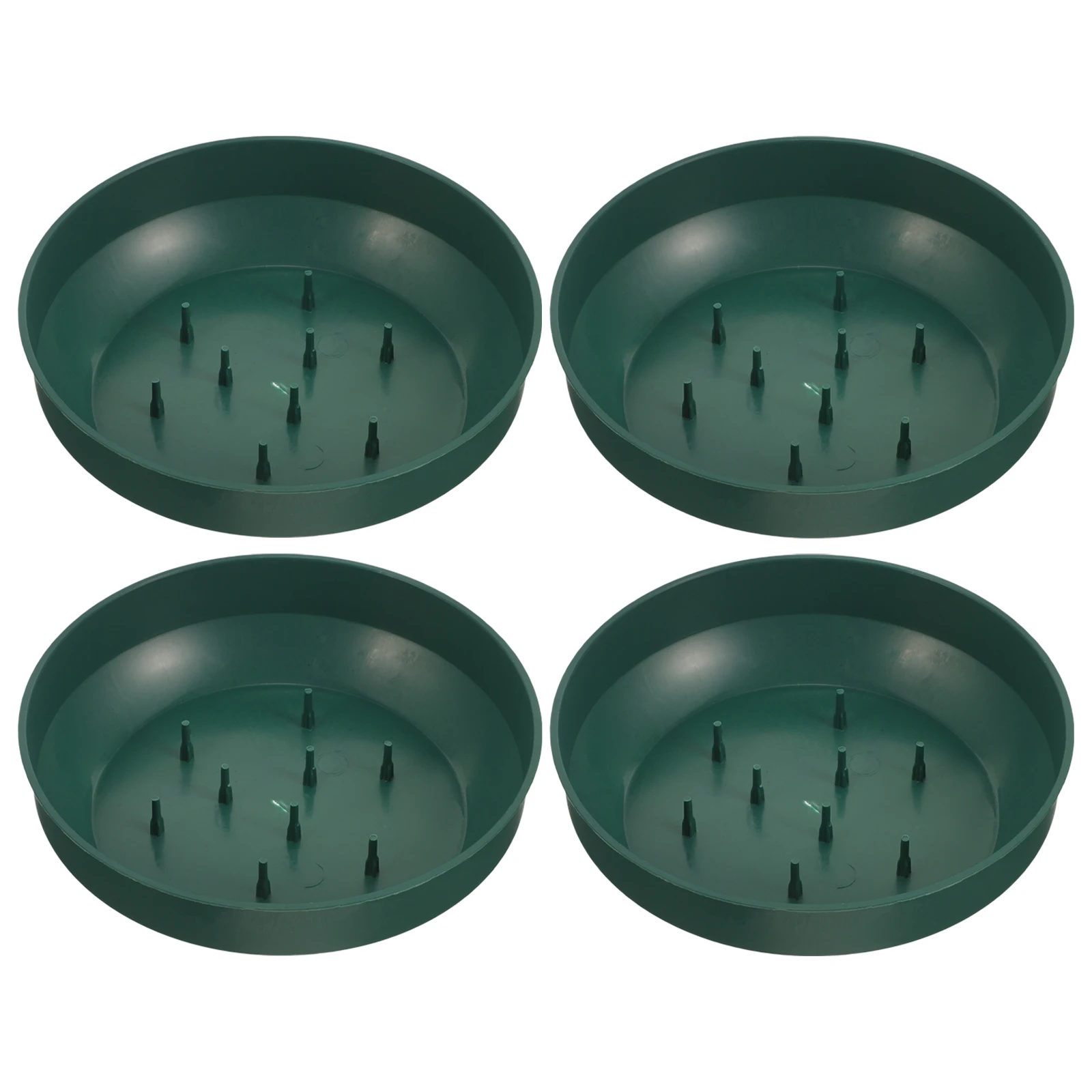 

4pcs Circular Floral Mud Tray Round Plastic Suction Cups for Flower Arrangement Foam Blocks Holder Wedding Decor Shop Supplies