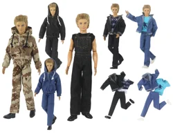 1 Set Doll Clothes Denim Clothing Camouflage Outfit for 12 inch Ken Doll Many Style for Choice A03