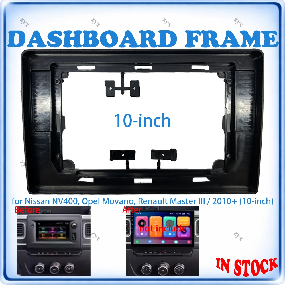

Car Radio Small Fascia Frame For Nissan NV400 Opel Movano Renault Master III 2010+ 10 inch With Canbus Decoder & Wiring Harness