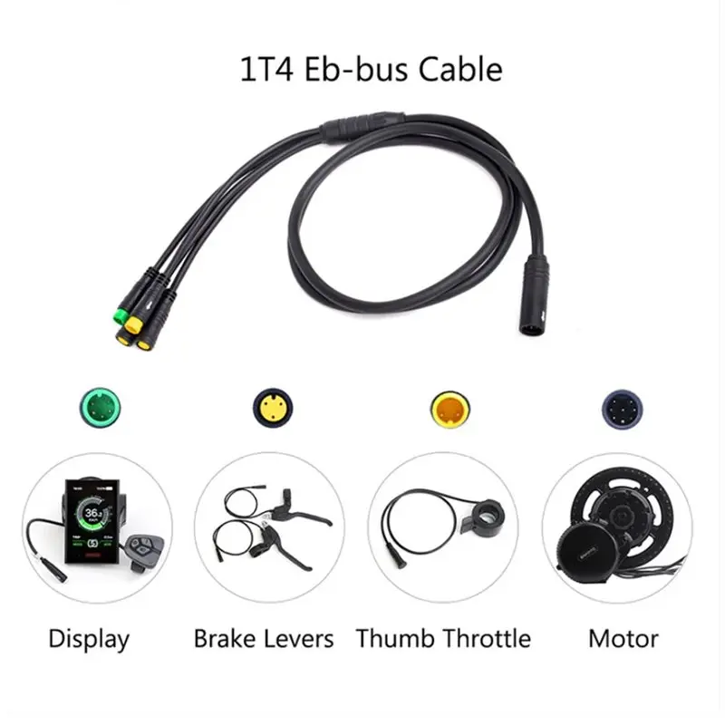 Superior-EB-BUS 1T4 Main Cable(105Cm)-Wiring Harness Designed For Bafang BBS01/02B, G320 And G340 UART Mid-Drive E-Bike Motors