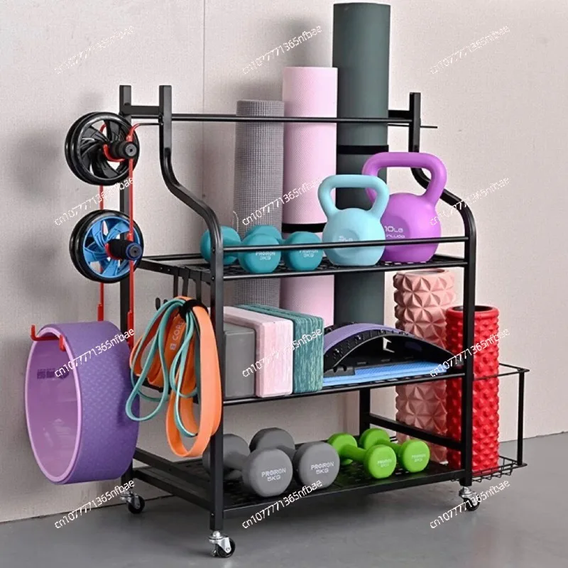 Home yoga supplies storage rack gym moving equipment rack