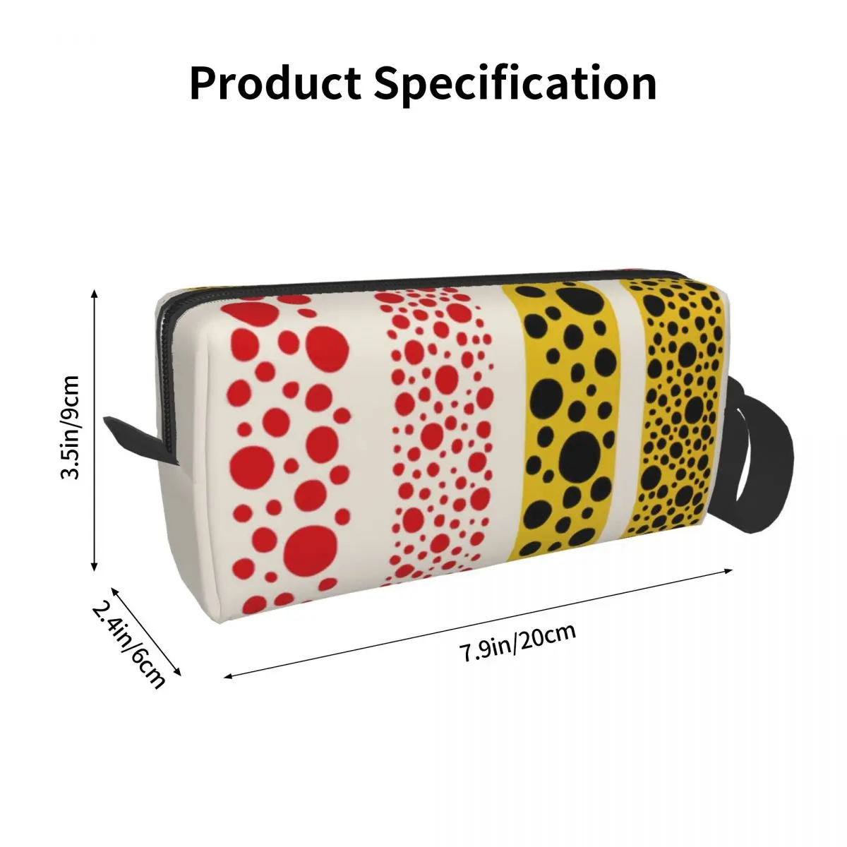 여성용 귀여운 야요이 쿠사마 추상 미술 여행 세면 용품 가방, 메이크업 화장품 정리함, 뷰티 스토리지 Doppp 키트