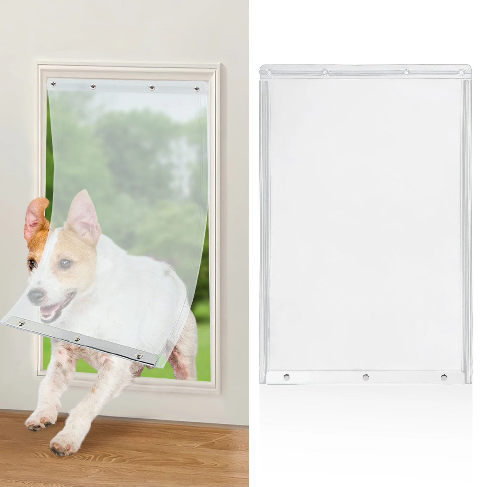 Less Shrinkage Dogs Pet Supplies Weather Proof Door Replacement Flap Garden Clear Transparent Energy Efficient DIY Rainproof