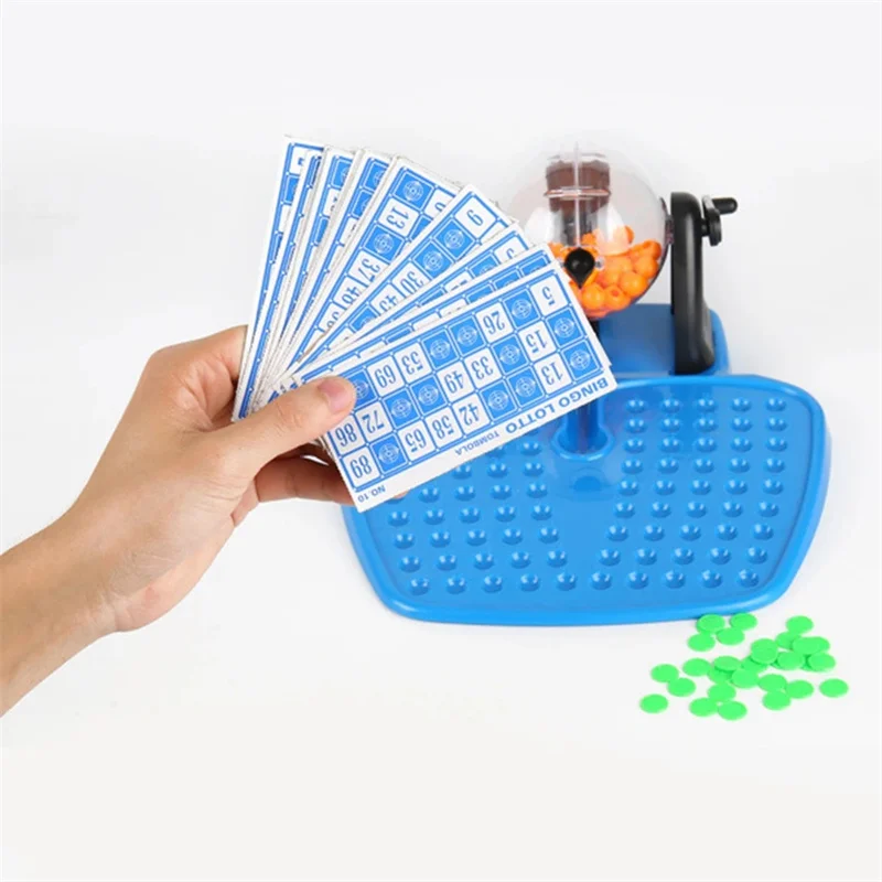 Classic Bingo Table Game Toy Rotary Cage Lottery Machine Set Family Reward Competition Party Simulation Lottery Board Games Toys