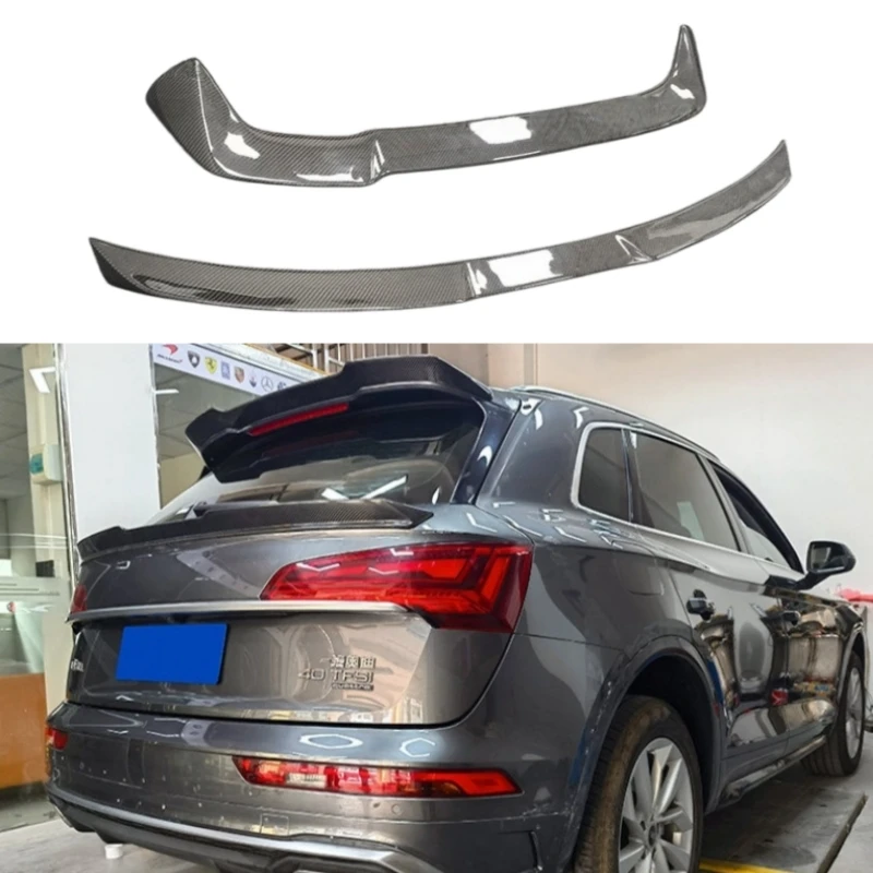 

Carbon Fiber Roof Spoiler For Audi Q5 2019 2020 2021 2022 Rear Wing Trunk Splitter Body Kit Modify Decoration Car Accessories