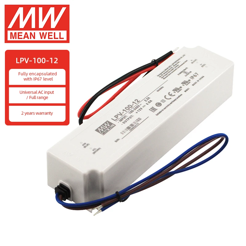 MEAN WELL LPV-100 Series 5V 12.0A Compact 100W Single Output LED Switching Power Supply LED Decoration Advertisement Devices