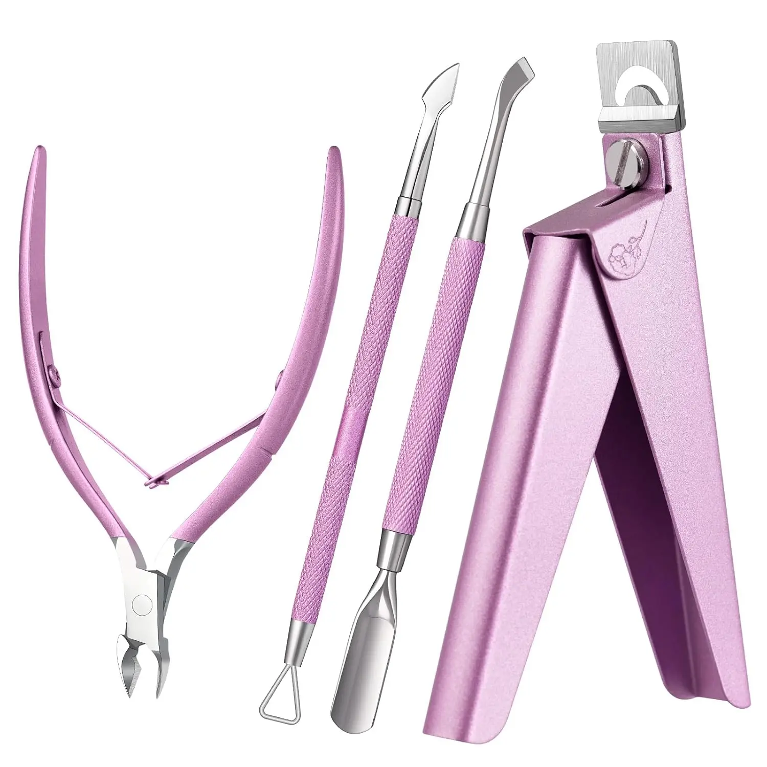 

Набор для маникюра 4-в-1: акриловые кусачки для ногтей, триммер и пушер для кутикулы, инструменты из нержавеющей стали для домашнего и салонного использования