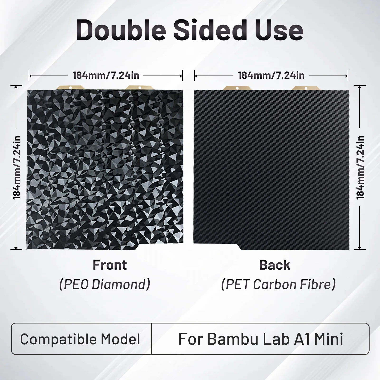 

Лист для домашних животных для Bambu Lab a1 mini 184x184, магнитная кровать, лист PEO, пружинный стальной лист для Bambu Lab A1 Mini Build Plate