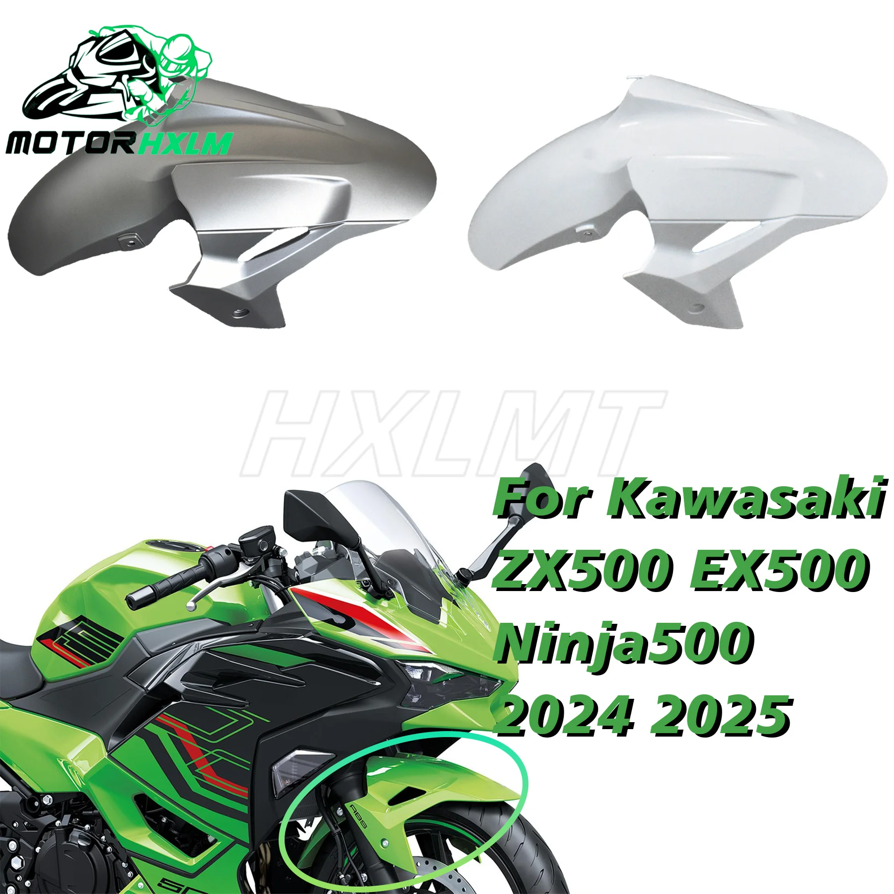 

ABS Front protector For Kawasaki EX500 ZX500 Ninja500 2024 2025 Front Fender Front Mudguard 2024-2025-24-25