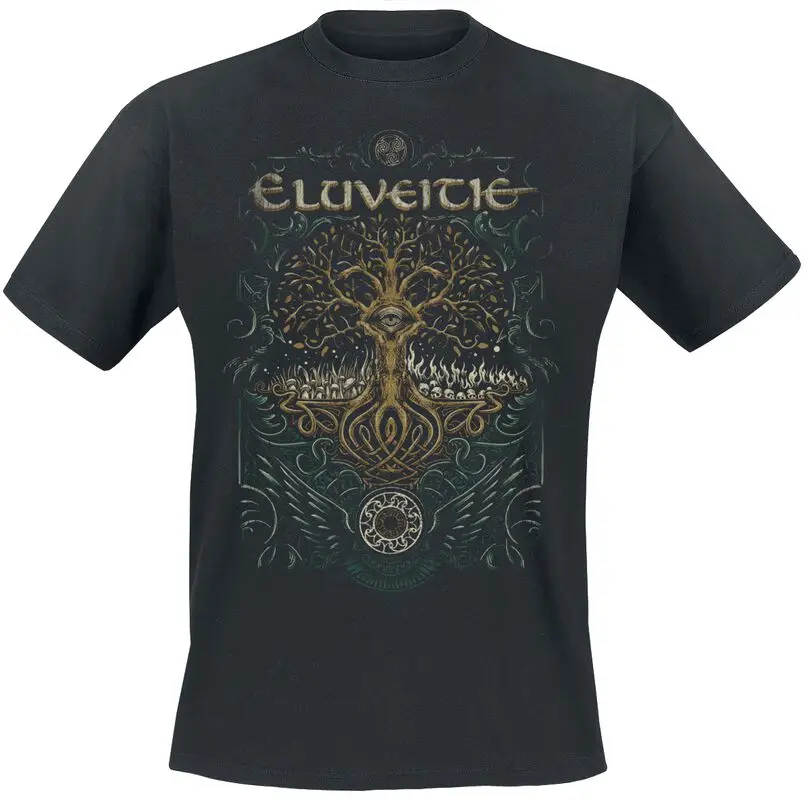 Celtic Tree Eluveitie Band T-Shirt 100% Cotton Graphic Tee Men Women Summer Streetwear Top