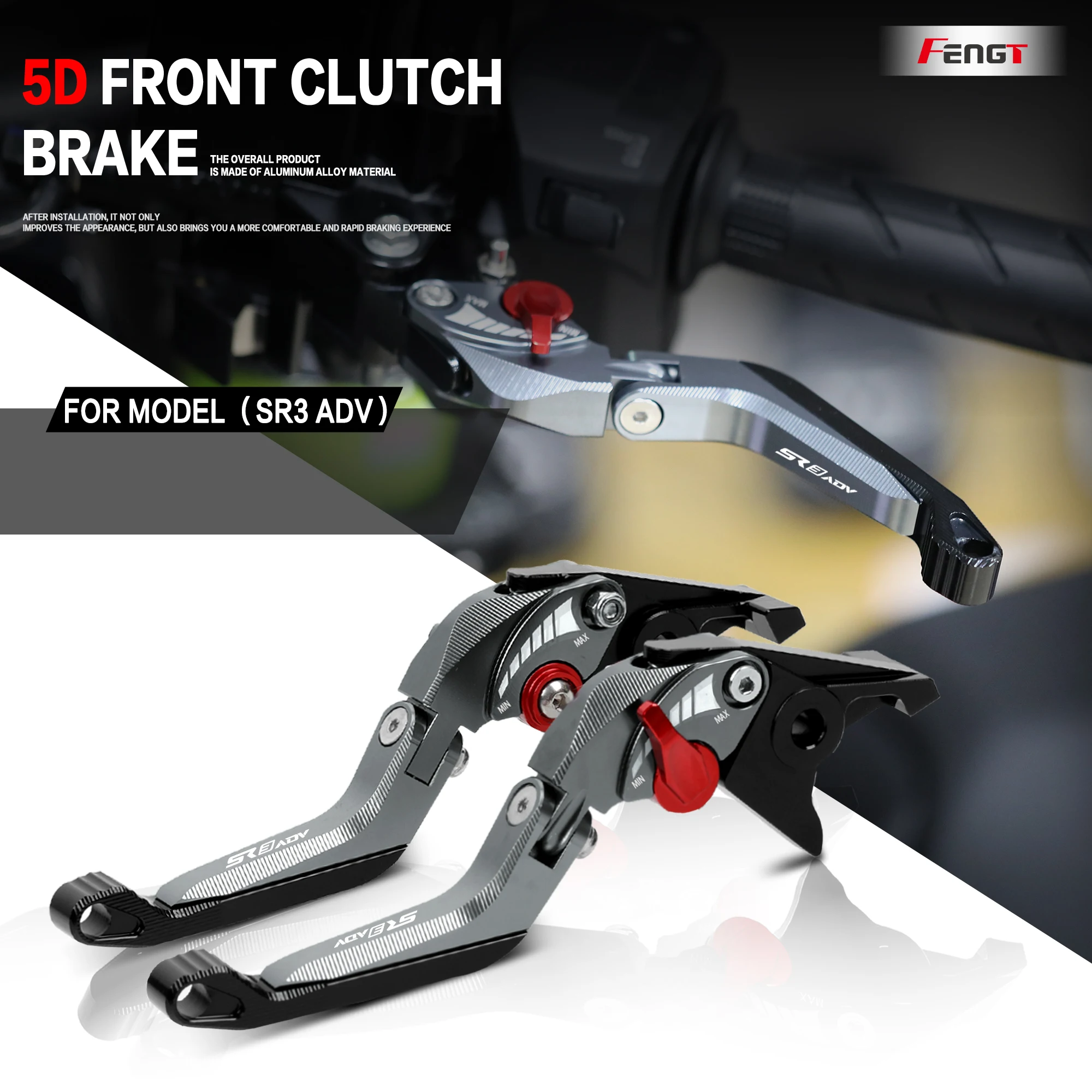 

New 5D Brake Lever For Loncin VOGE SR3 ADV 2024 SR3 2025 SR3ADV Right/Left Brake Lever Set Adjustable Handle Brakes Levers Guard