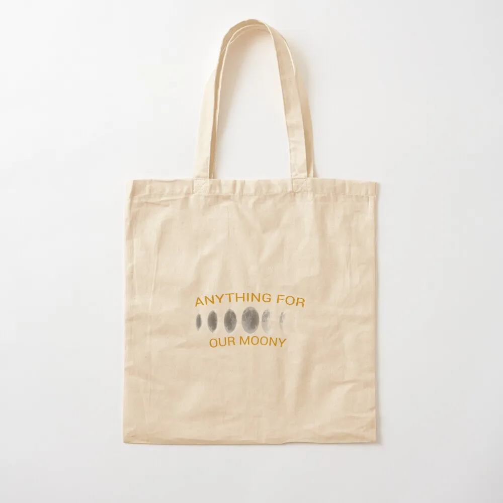 Anything for our moony Tote Bag bags woman 2026 Shopper handbag Canvas stote bag