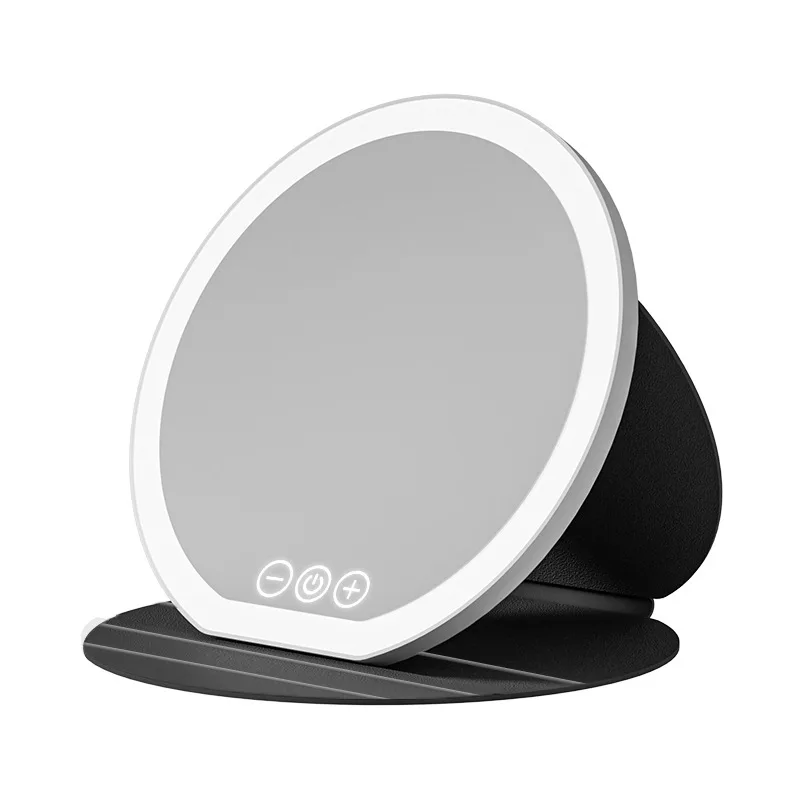 LED Makeup Mirror with Light | Portable Folding Desktop Vanity Mirror | Cosmetic Mirror for Travel, Home, Tabletop Use