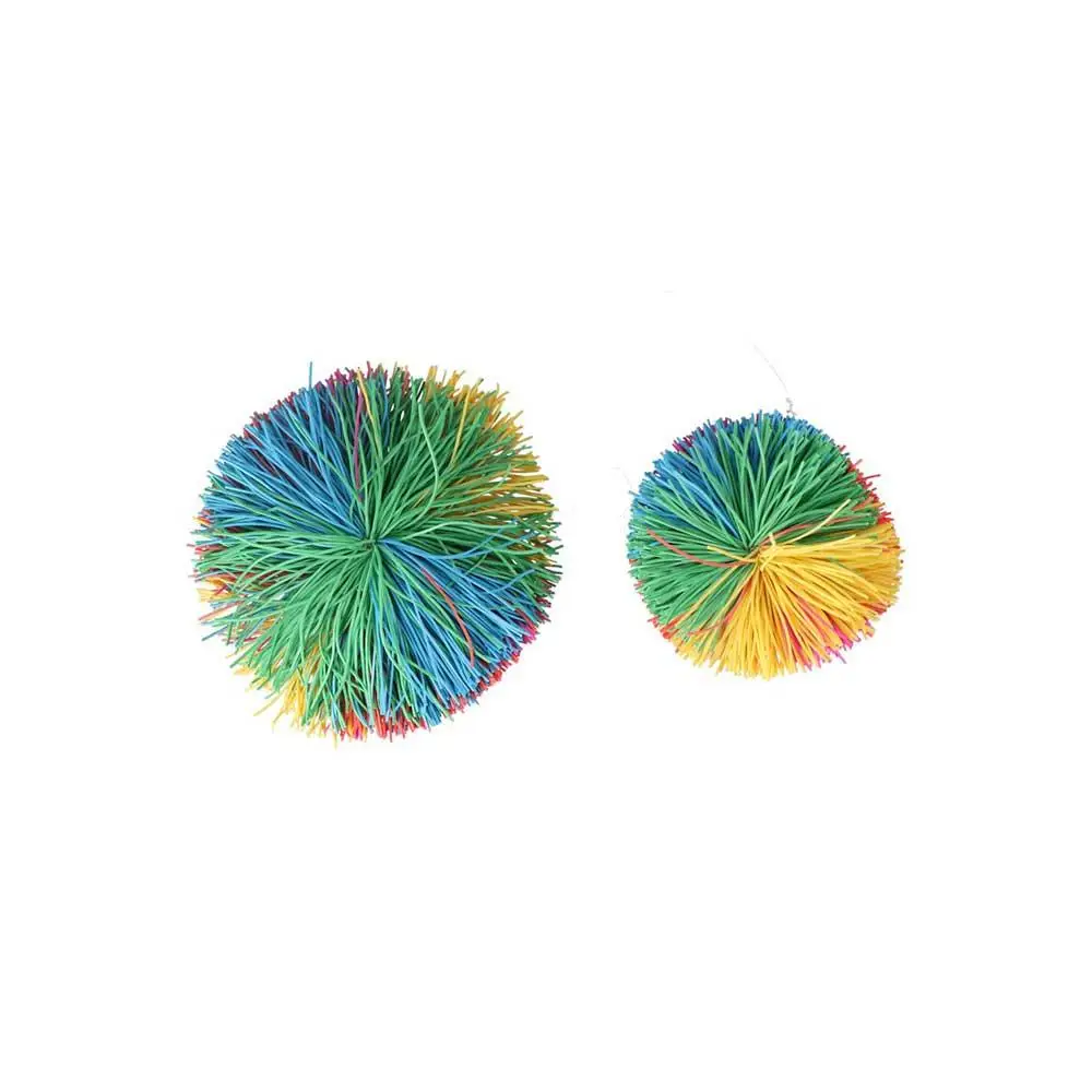 Bolas de brinquedo arco-íris bola alívio do estresse macaco bolas fibrosas bebê elástico bola arco-íris fidget bola sensorial bolas de estresse saltitantes
