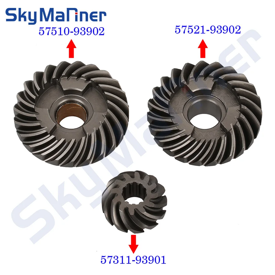 GEAR SET 57311-93901 57510-93902 57521-93902 For Suzuki Outboard Motor DT9.9 DT15 DF9.9 DF15 Boat Engine Aftermarket Parts