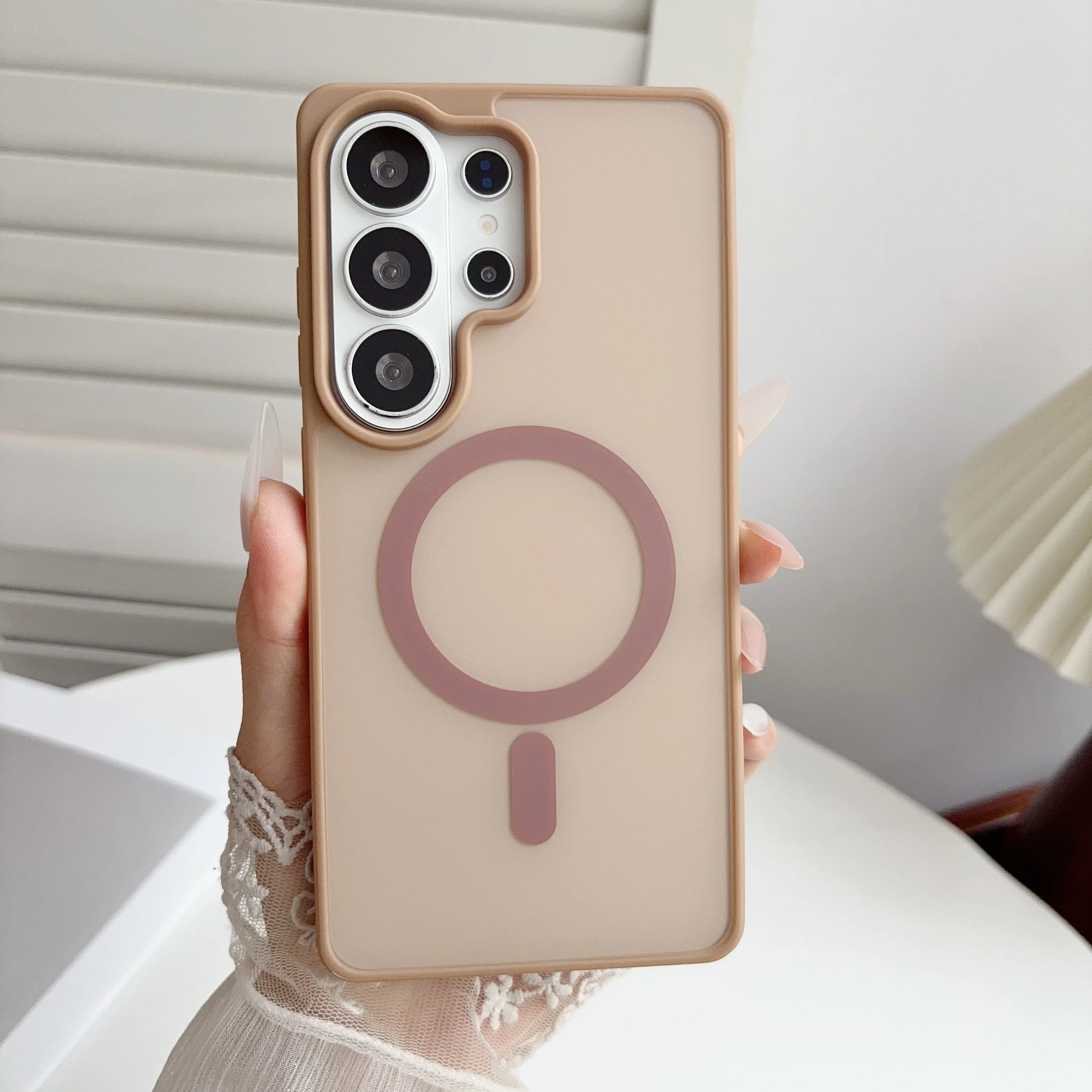 Trendy Matte Magnetic Hard PC Phone Case For Samsung Galaxy S26 S25 Edge S24 S23 FE S22 Ultra Plus 5G Skin Feel Shockproof Cover