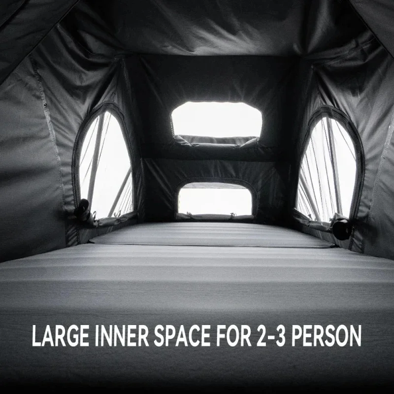 High Quality Foldable Hard Shell Rooftop Tent Multi‑Person Leak Resistant Fit For 4X4 Offgrid Outdoor Camping
