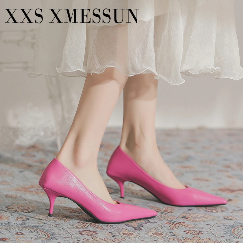 

XXS XMESSUN 2026 New Thin High Heels Pumps Women Pointed Toe Slip On Shoes Elegant Prom Wedding Stripper Ladies Sandals