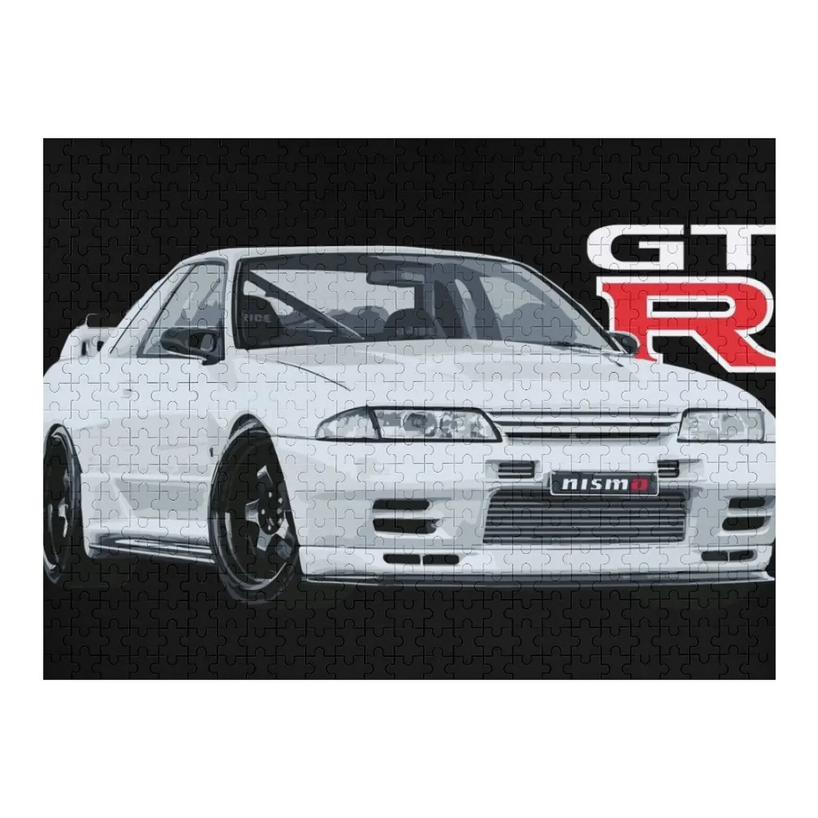 

Головоломка WHITE GTR R32 Skyline, деревянный персонализированный подарок на заказ, головоломка Iq