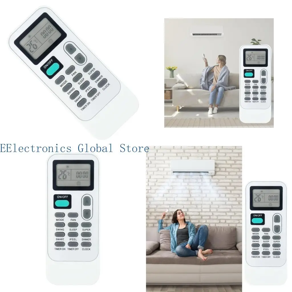 462B Full Function Remote for DG11J1 01 Air Conditioner with Sleep Intelligent and Swing Adjustments and Time Clock Display