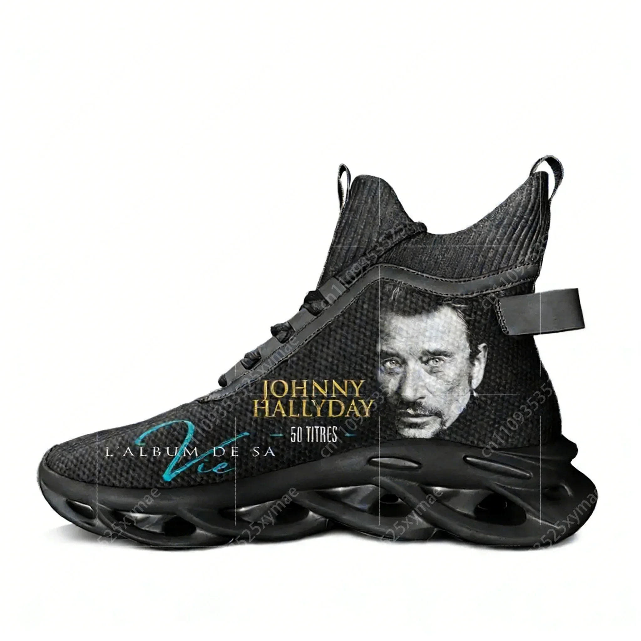 Johnny Hallyday Pop Rock Singer High Top Flats Sneakers Men Women Hiking Sneakers Travel Mountaineering Shoes Running Shoes