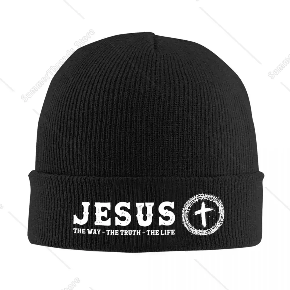 Jesus Bonnet Hats The Way The Truth The Life Beanie Hats Printed Beanies Autumn Winter Retro Men Women Outdoor Warm Soft Cap