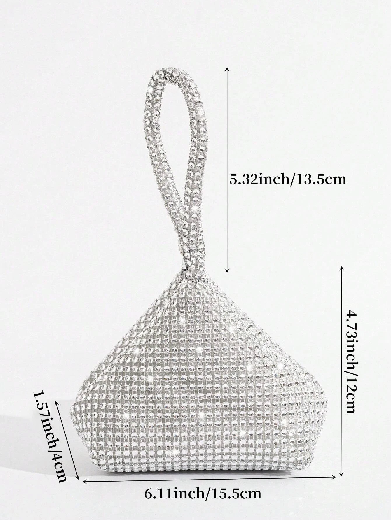 Glitter Bling Sequin Luxury Shiny Mini Novelty Bag Rhinestone Decor Glamorous Evening Bag For Wedding Prom & Party Events Hasp