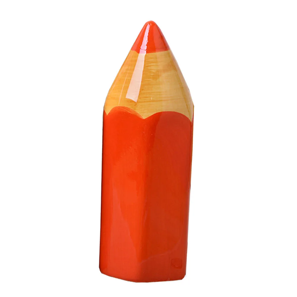 Potloodvorm keramische spaarpot voor kinderen Spaarpot Educatief cadeau Rood decoratief bureauaccessoire voor kinderen