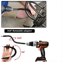 31PCS Flexible Drill Bit Extension Set Rotatable Socket Adapter Hex Shank 105° Right Angle Drill Screwdriver