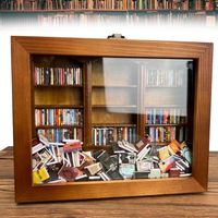 Bookshelf Decor Anxiety Bookshelf Home Desktop Decoration Fidget Toys Bookshelf Sensory Toys Handmade Wooden