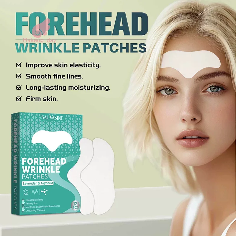 

12Pcs Wrinkle Removal Sticker Facial Slimming Tape Head Lines Remover Anti Aging Forehead Patch Anti Wrinkle Remover Strips Tape