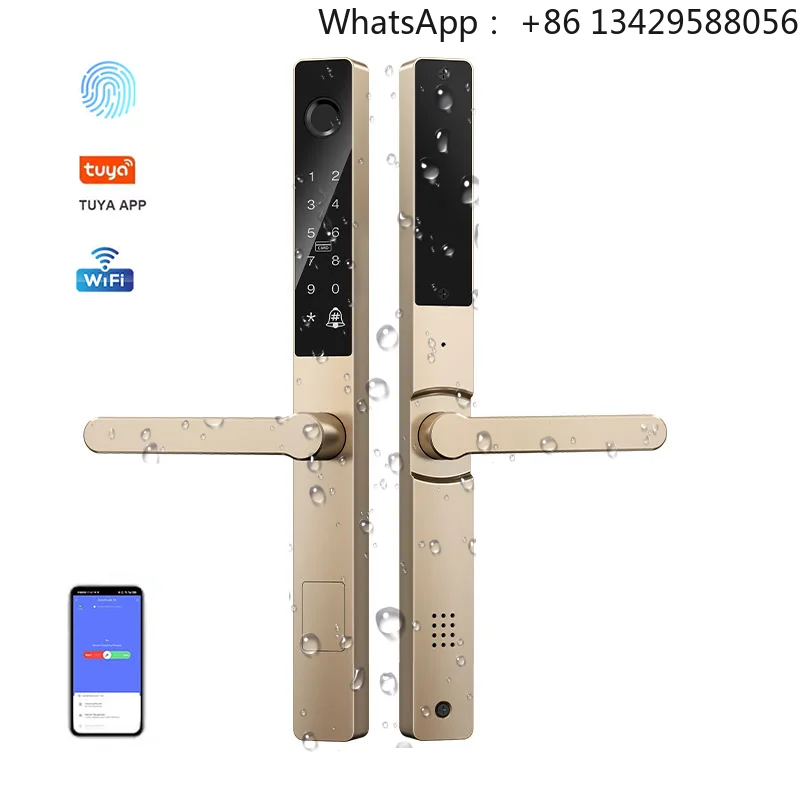 Smart Locks WIFI Tuya  Control Fingerprint Electronic Digital Touch Screen Keypad Code Key Smart Door Lock