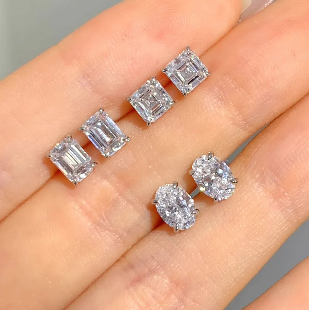 

IGI Certified 1Carat Round Diamond Stud Earrings, VS1 D Color, Pt950 White Gold Lab Grown Diamond fashion Earings