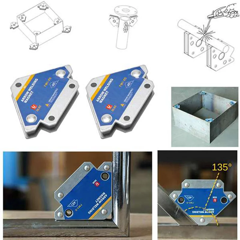 SLQZT 4Pcs 50KG Magnetic Welding Holders Angle Solder Magnet Weld Fixer Positioner Ferrite Holding Auxiliary Locator Tools