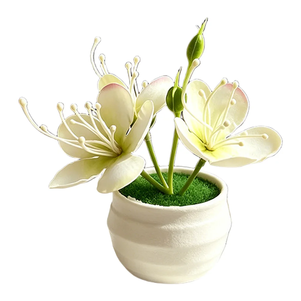 For CHERRY Blossom Bonsai Artificial Plant for Desk Shelf Home Office Decor Wedding Photography Prop and Indoor Accent