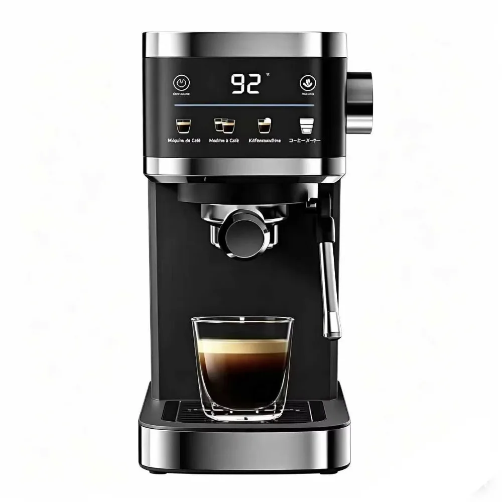 Espresso Coffee Machine, 20Bar Pressure, Touch Screen, 1L Water Tank, 135°C Steam Frother, Home Office Coffee Maker, VDE Plug