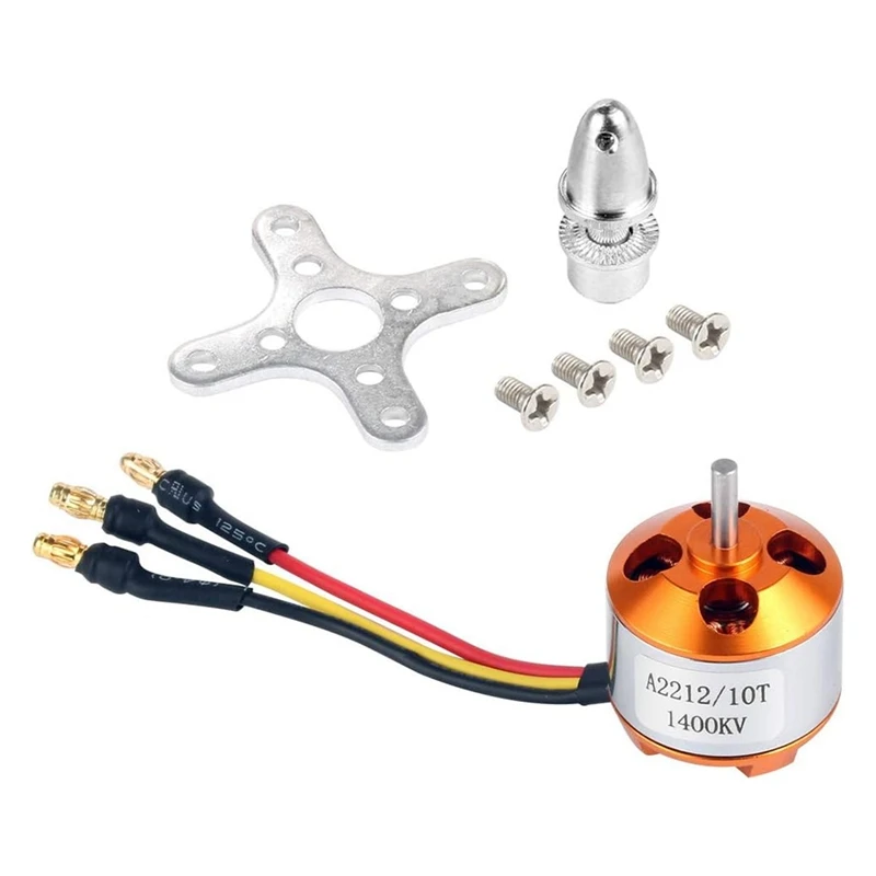 4Pcs 2212 1400KV Brushless Outrunner Motor Parts With Mount 10T For RC Aircraft/Kkmulticopter 4/6 Axle Quadcopter UFO