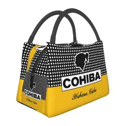 Cuba Cigar Cohiba Insulated Lunch Bags for Camping Travel Waterproof Cooler Thermal Lunch Box Women