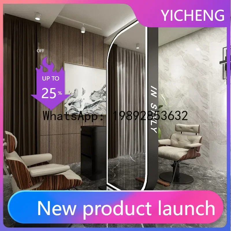 LYY   gold Hairdressing Mirror  Exclusive High-Definition Stainless Steel Haircut Mirror Single/Double-Sided   Hairdressing