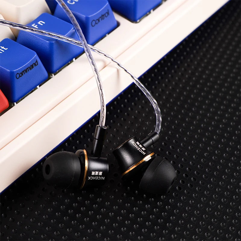 NICEHCK YD520 3.5 مللي متر HIFI السلكية ياربود 10 مللي متر PET ديناميكية سائق الموسيقى في الأذن سماعة متوازنة الصوتية سماعة HD ميكروفون IEM