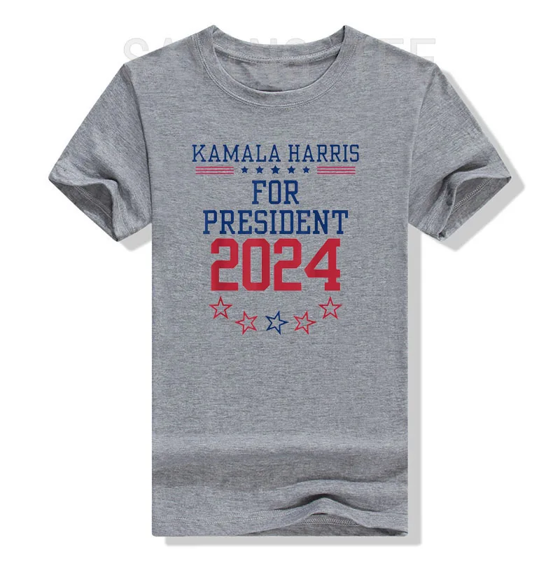 Kamala Harris for President 2024 T-Shirt Women's Fashion Feminine Campaign Tee Short Sleeve Letters Printed Graphic Saying Tops