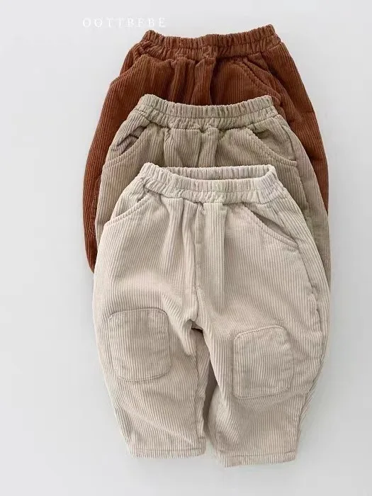 Inverno nuovo bambino pantaloni in pile ragazzo ragazze velluto a coste pantaloni caldi più velluto spesso infantile pantaloni Casual Vintage